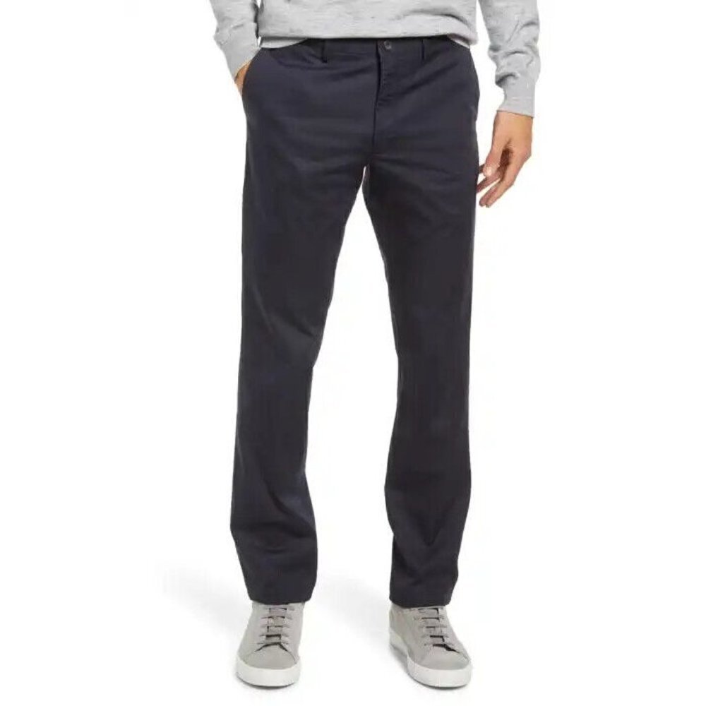 NORDSTROM Bnwot Tech-Smart Trim Fit Pants Trousers Navy Blue Chinos